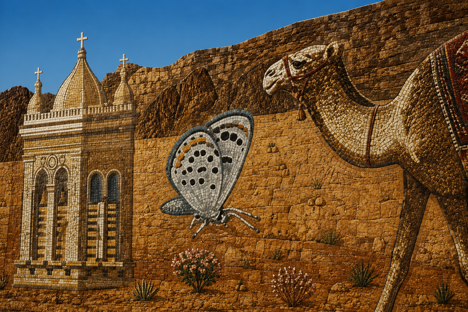 Religious mosaic artwork